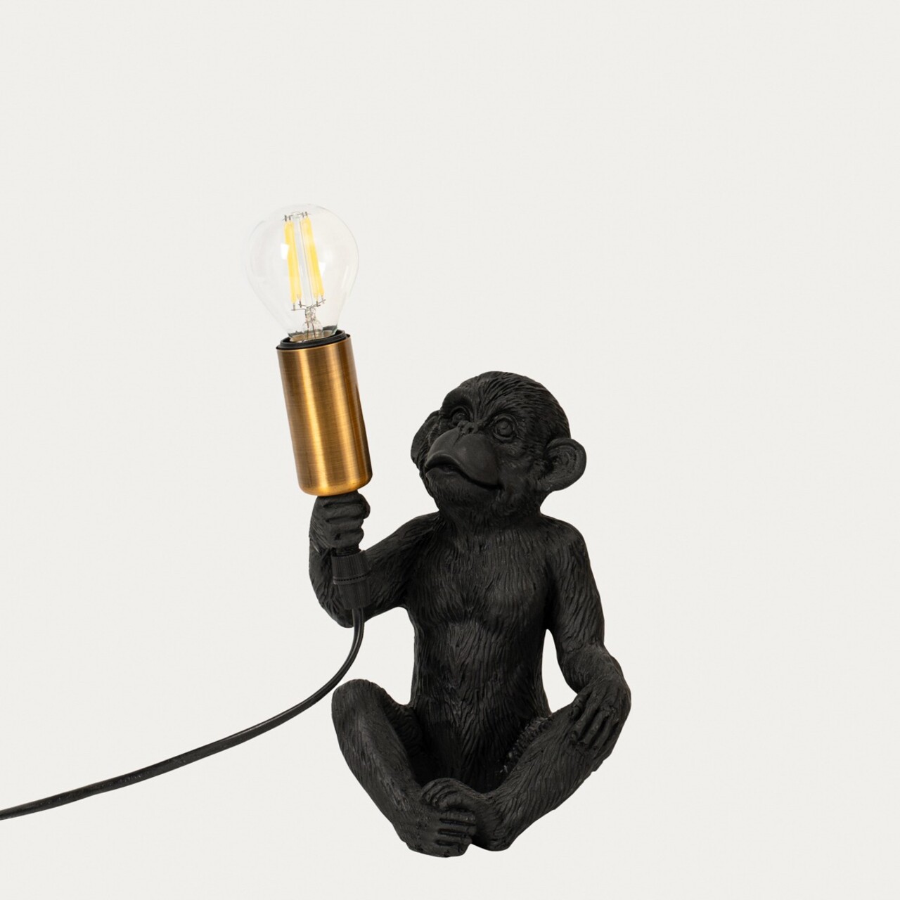 Lampa de masa Atta, Homla, 14x11.5x20.5 cm, 40W, 1x E14, polirasina/metal, negru - imagine 3